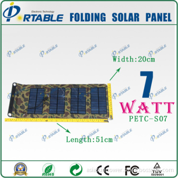 7W USB Portable Solar Power Charger, Solar Mobile Phone Charger (PETC-S07)